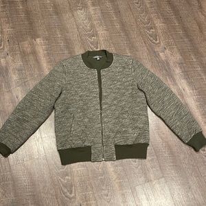 LL BEAN SIGNATURE QUILTED ZIP BOMBER JACKET